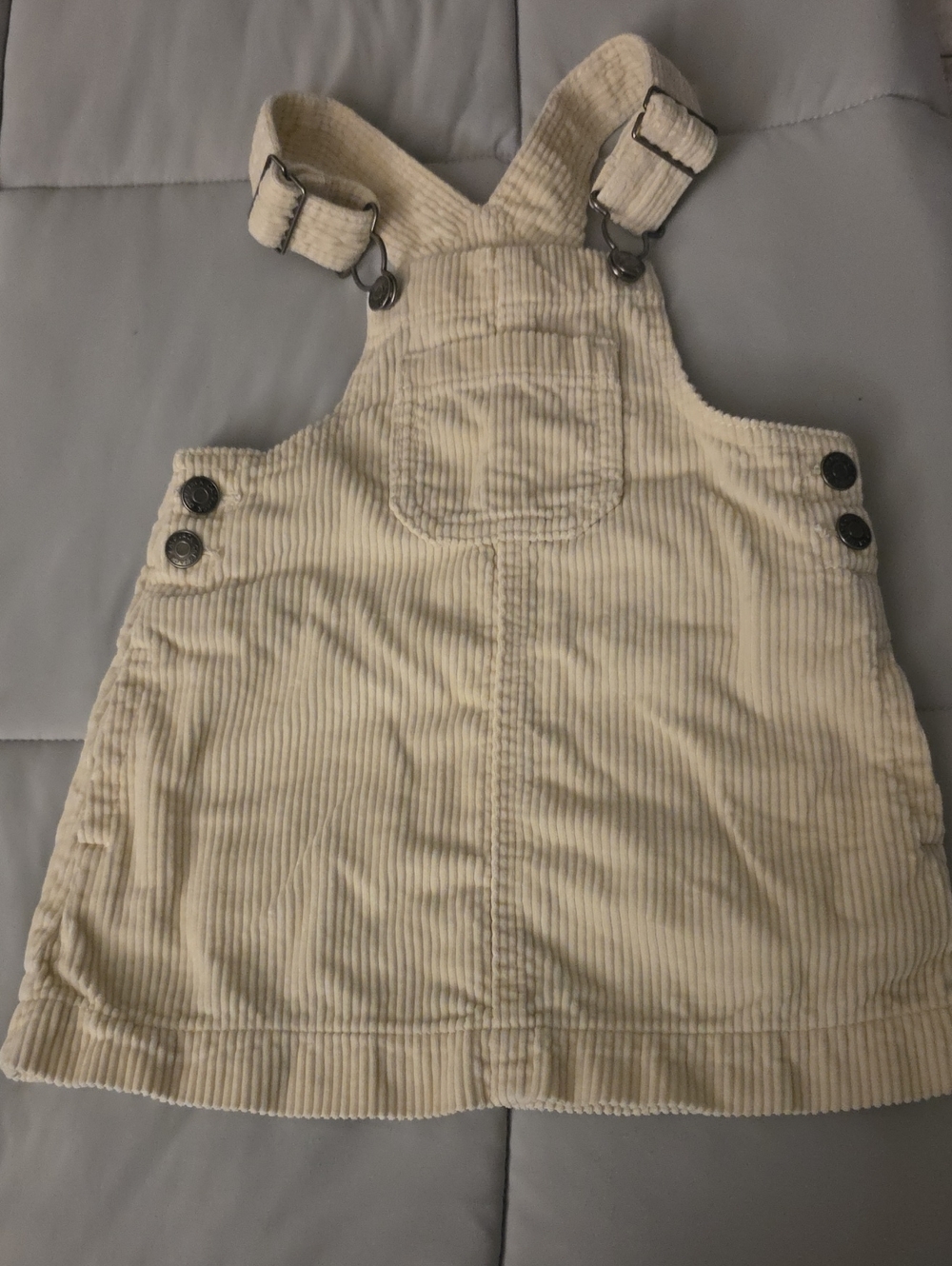 12M Cream Colored Overall Dress